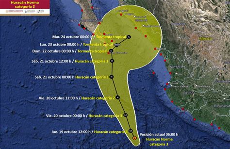 El huracán Norma se eleva a categoría 3 y se prevé que toque tierra el fin de semana en el noroeste de México